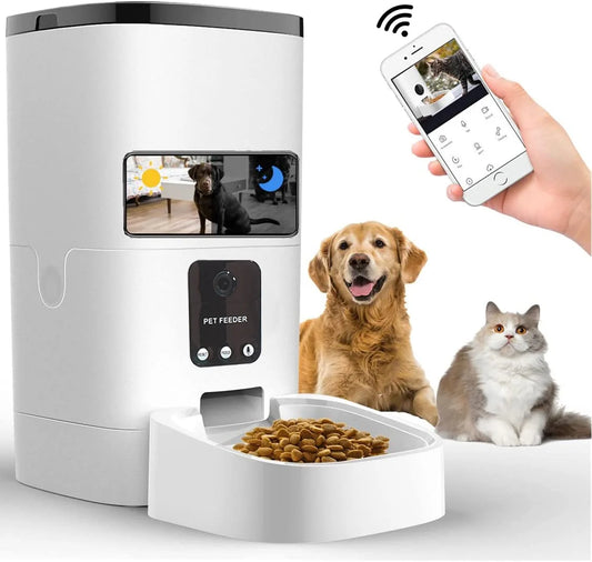 Automatic 6L Pet Feeder, With In App Video/Voice Feed